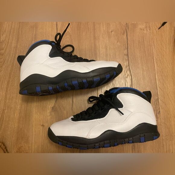 Nike Air Jordan X 10 Retro Orlando Magic Gs White Royal Black 310806-108 size 8 - Picture 3 of 12